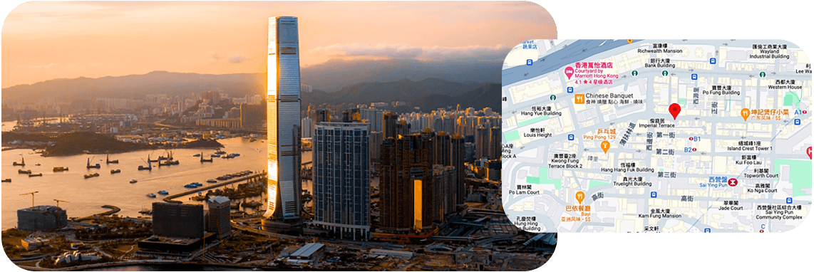 Hong Kong office and map